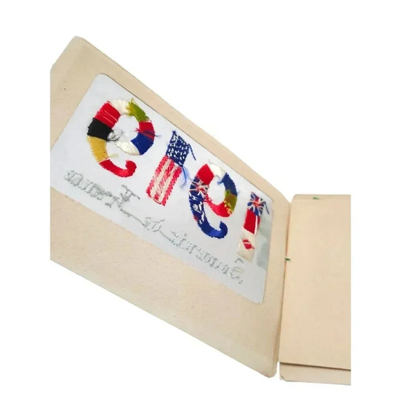 1919 Souvenir de France Floral Embroidered Color Antique Postcard Booklet - Picture 5 of 10